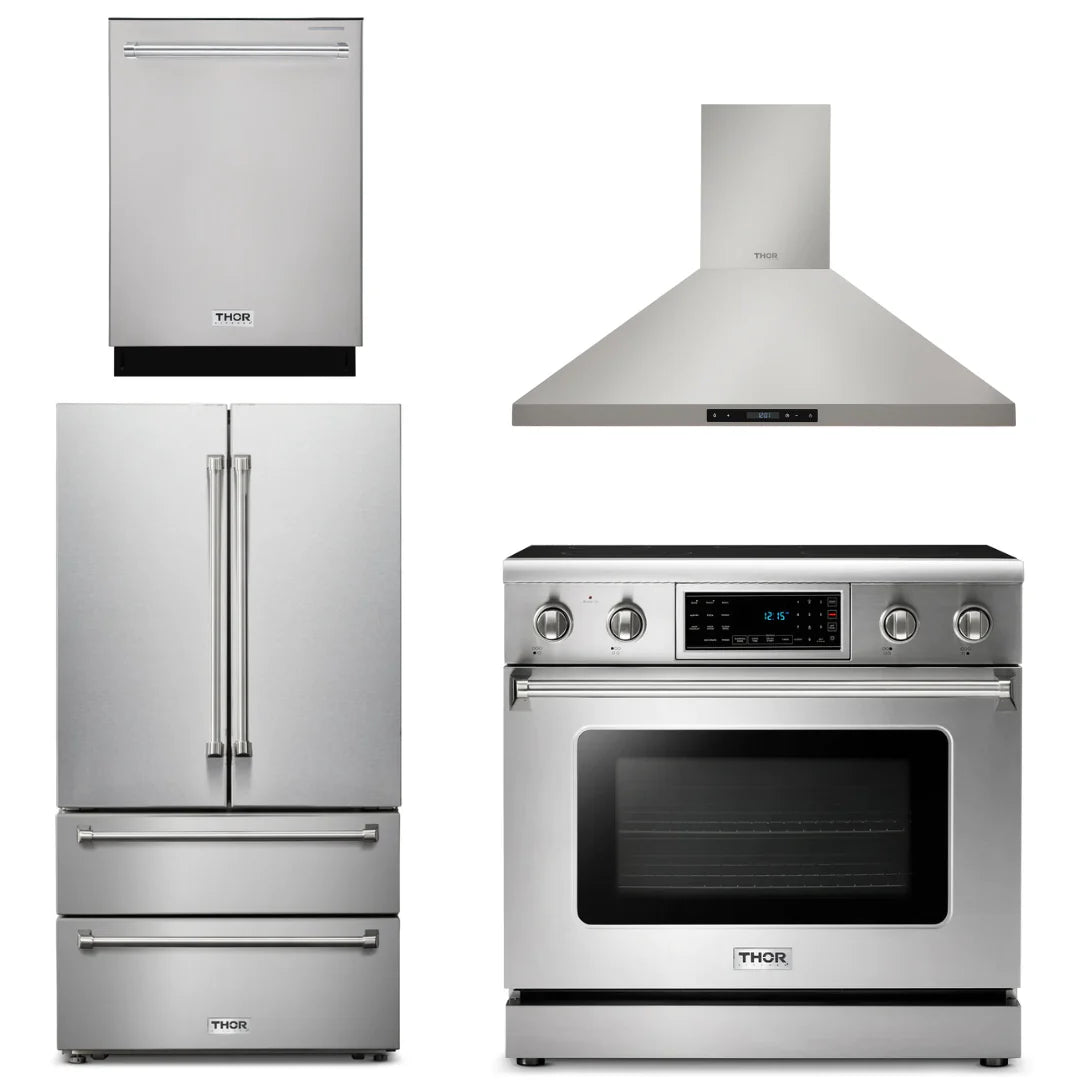 36 Electric Range, Range Hood, Refrigerator, Dishwasher H94978