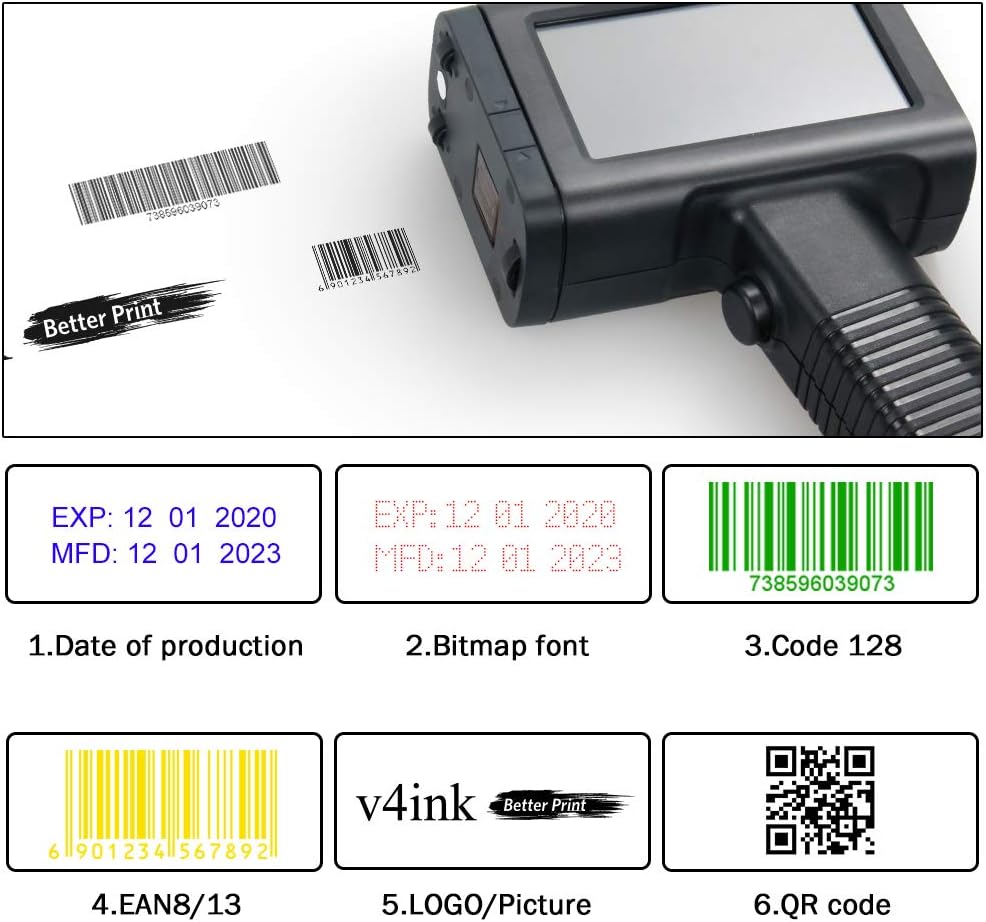 Handheld Printer Portable Labeler with 4.3 Inch HD LED Touch Screen N208254