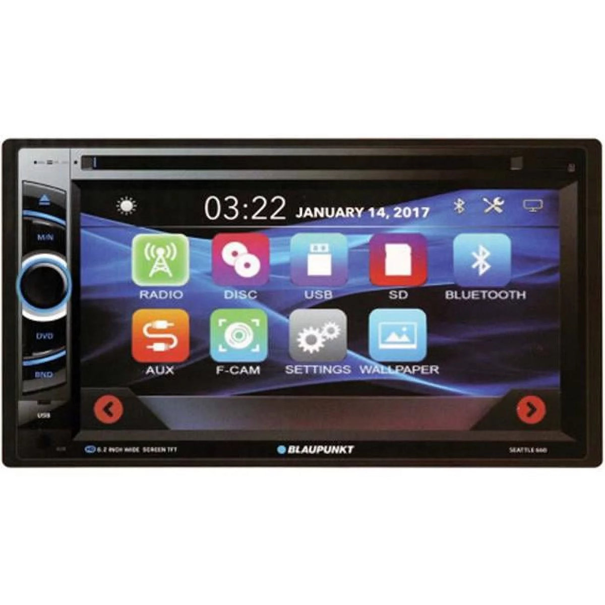 6.2 in. Touchscreen AM FM CD DVD BT USB K8075