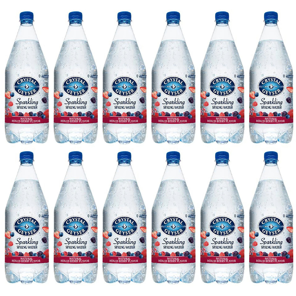 Mixed Berry Sparkling Spring Water, 12 Pack, 42 oz Bottles L729
