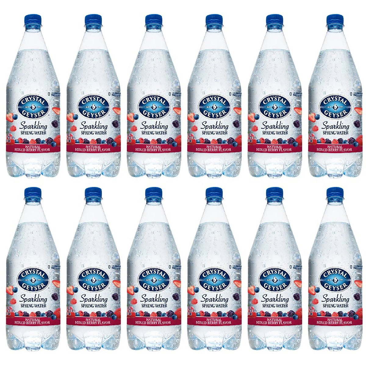 Mixed Berry Sparkling Spring Water, 12 Pack, 42 oz Bottles L729