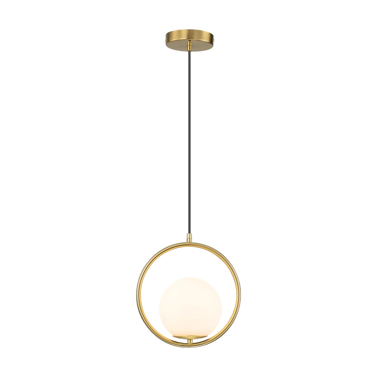 1-Light Globe Glass Geometric Pendant H9439