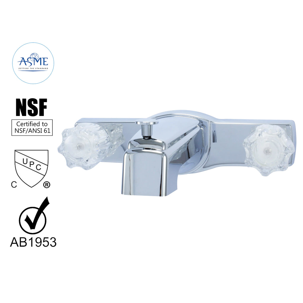 Chrome Plating Over ABS Plastic Double Handle Bath Faucet Tub Spout S72749