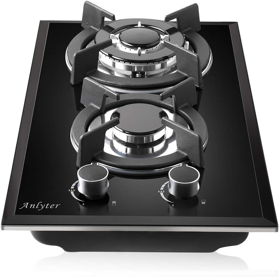 12 Inch 2 Burner Drop-In Gas Cooktop with Thermocouple Protection Z520916