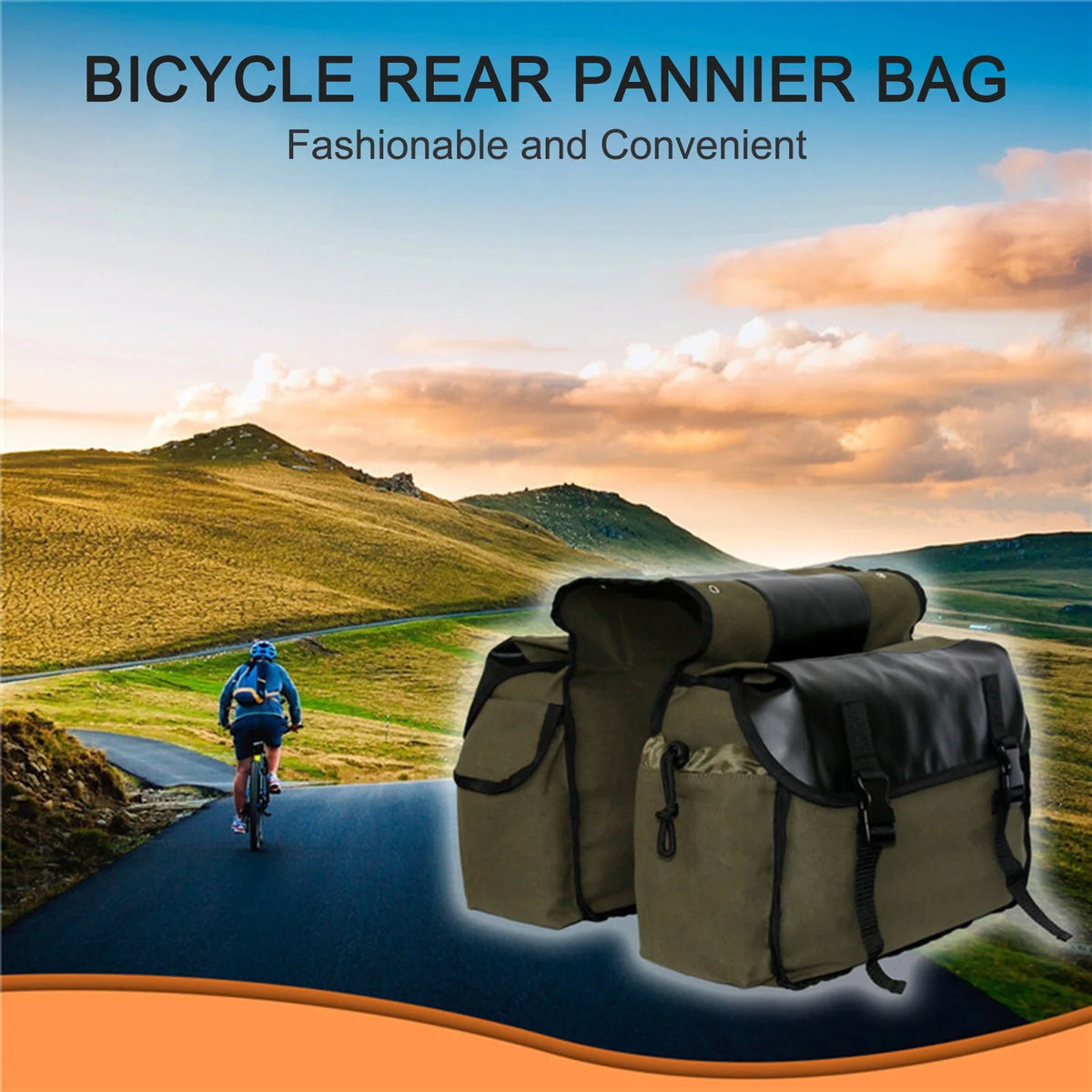 Waterproof Canvas Motorbike Saddle Bag K7880
