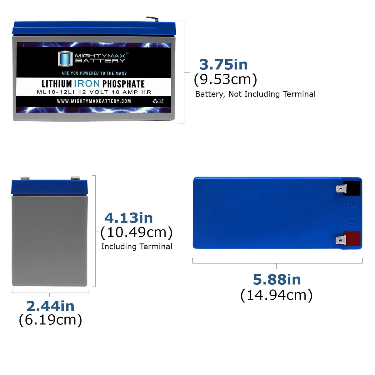 12V 10AH Lithium Replacement Battery 4 Pack I5040