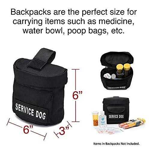 Service Dog Vest with Hook and Loop Straps and Detachable Backpacks V348825