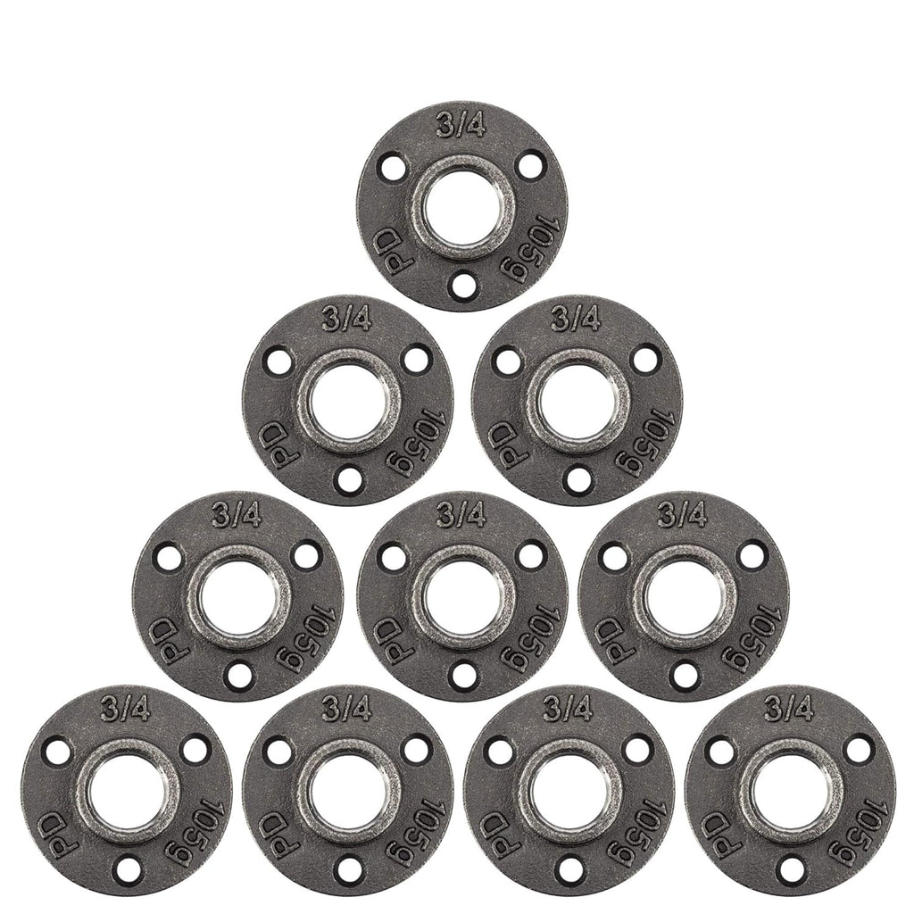 1 Inch Black Malleable Cast Iron Floor Flange 10 Pack W826423