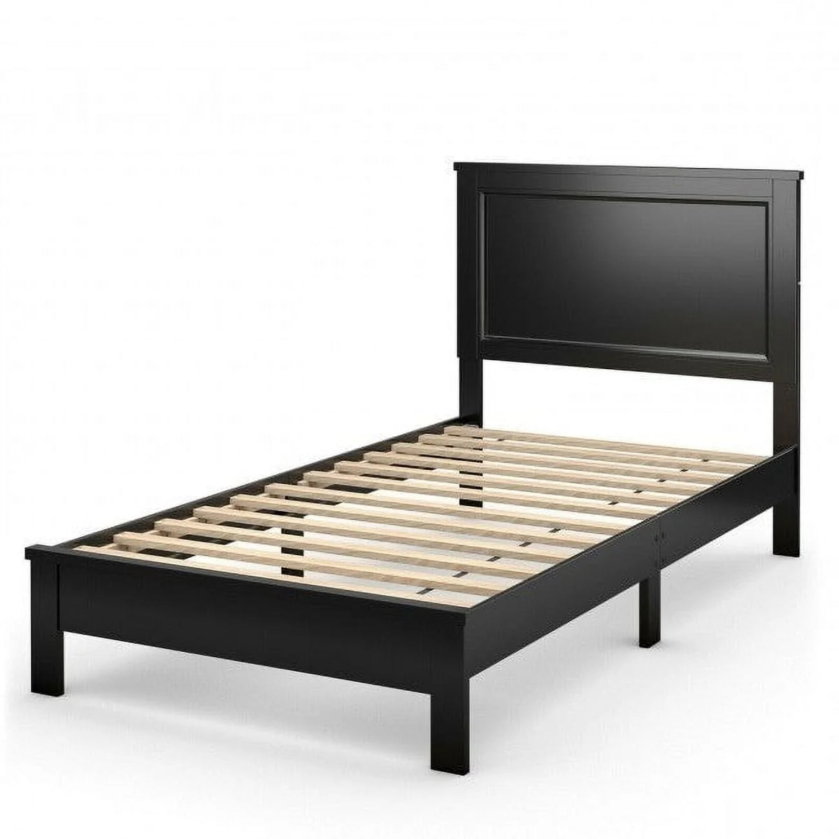 Twin Size Wooden Platform Bed in Black G97495