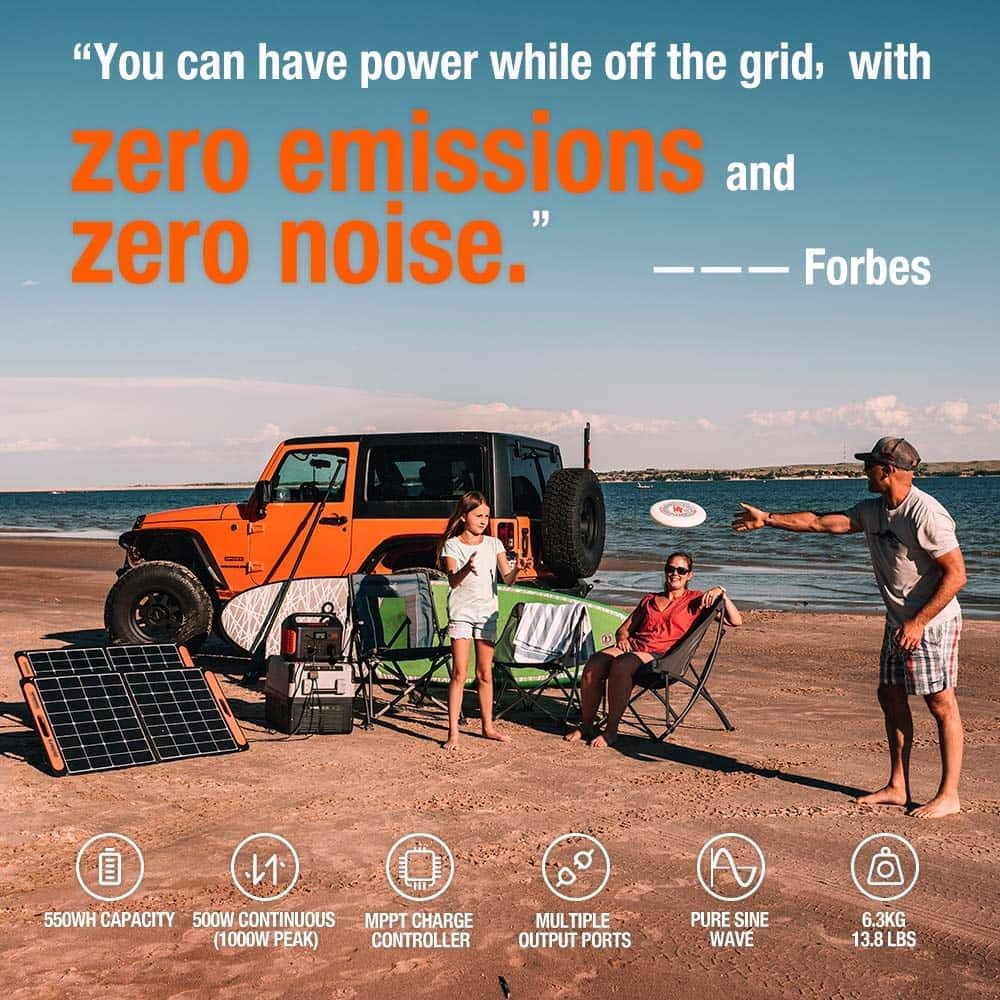 Restored Portable Power Station Explorer 550, 550 Wh Lithium-ion Battery, 500W Output W42048