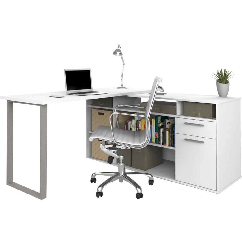 L-Shaped Desk in white V304
