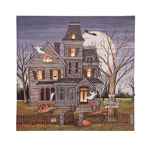 15.75" x 15.75" Light-Up Led Halloween Hanging Wall Art Tapestry C938391