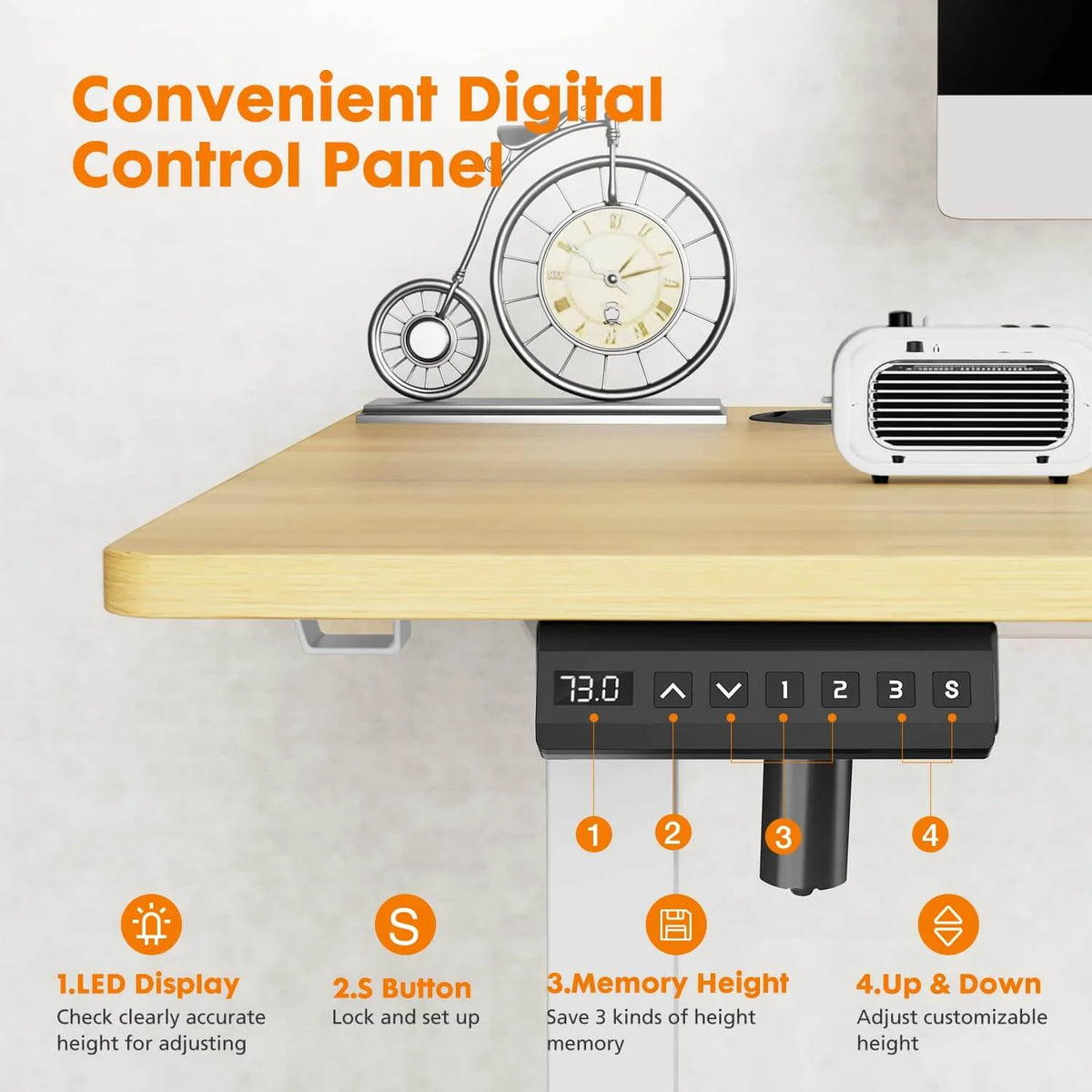 Electric Height Adjustable Standing Desk Y89219