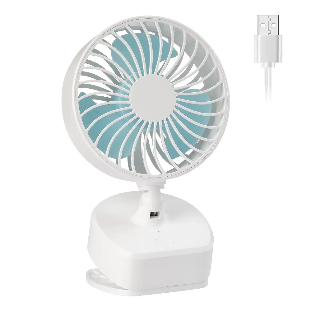 4 Inch Battery Operated Clip on Desk Fan White U842
