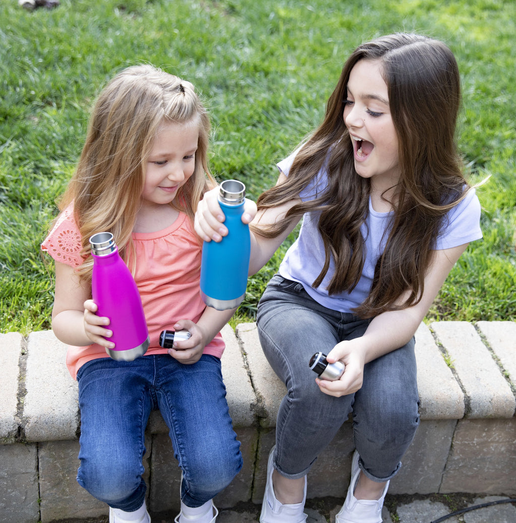 12 oz Hawaiian Blue Stainless Steel Vacuum Insulated Water Bottle Q51037