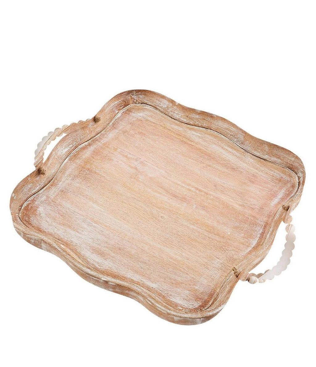 Scalloped Beaded Tray X943410