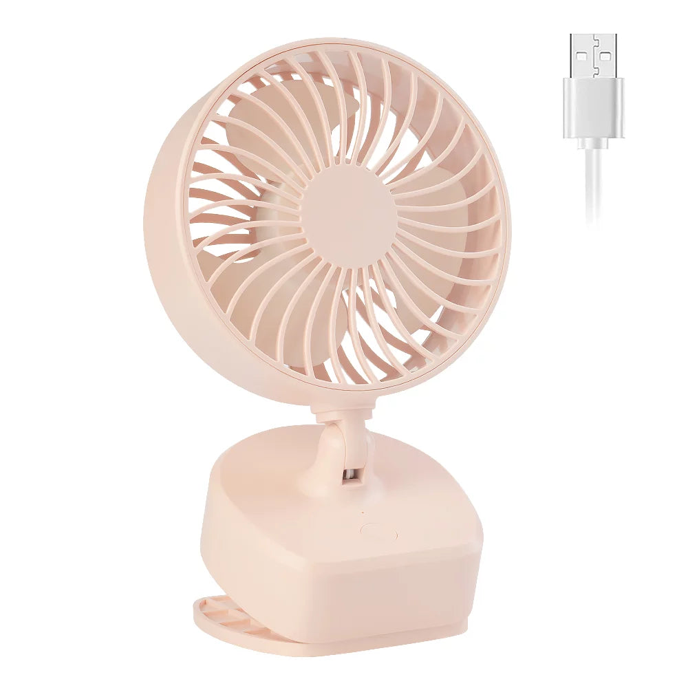 4 Inch Battery Operated Clip on Desk Fan White U842