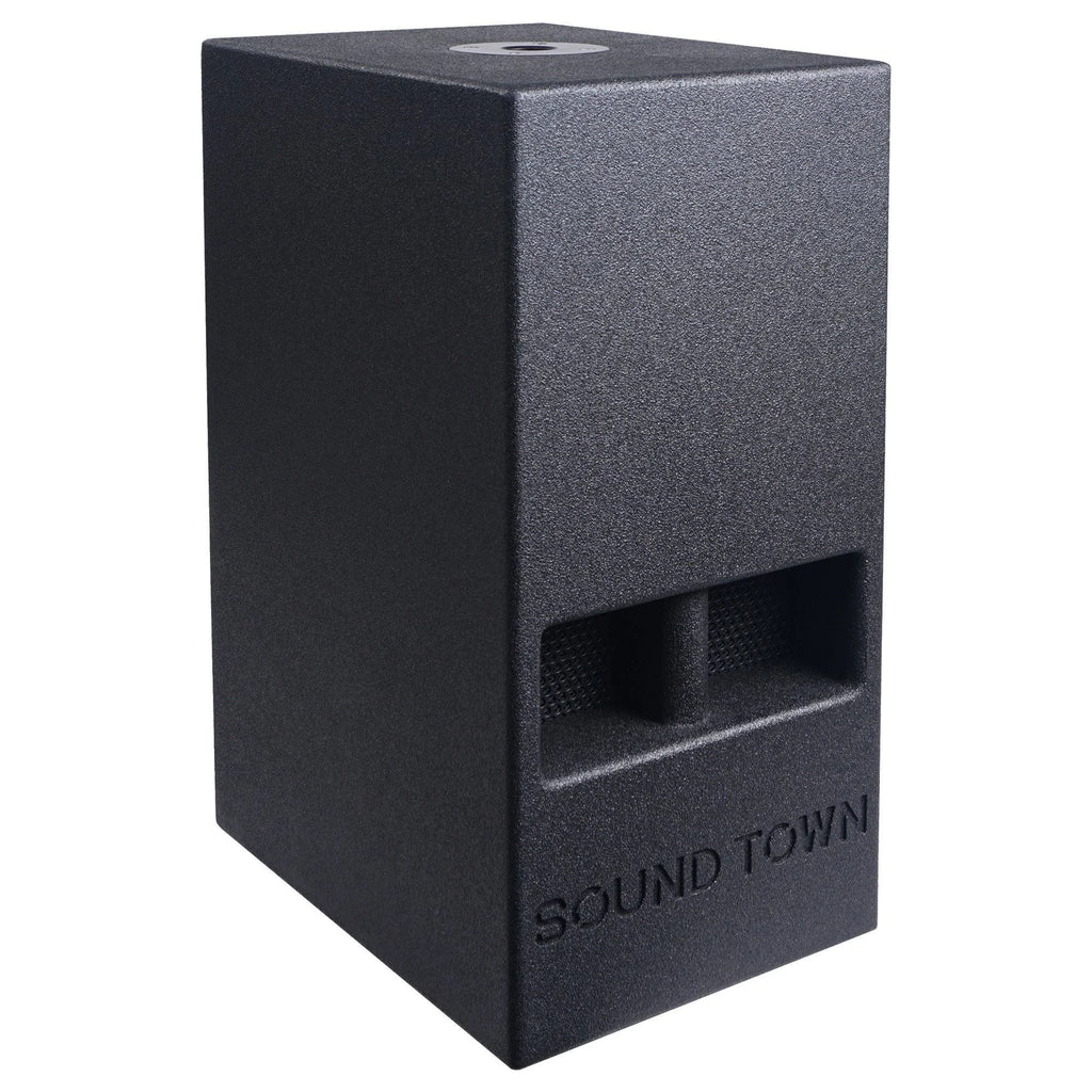 10” 600W Powered Subwoofer with Folded Horn Design, Black X980