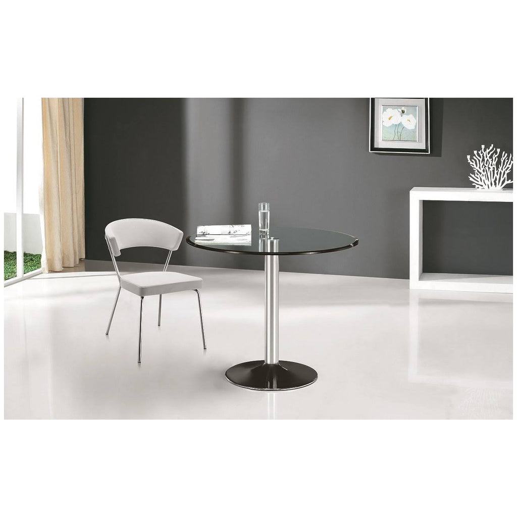 Chrome Clear Glass Dining Table F105774