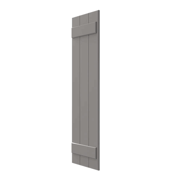 12x22W x 42x22H Primed Composite Board-n-Batten Shutters (Per Pair) R645305