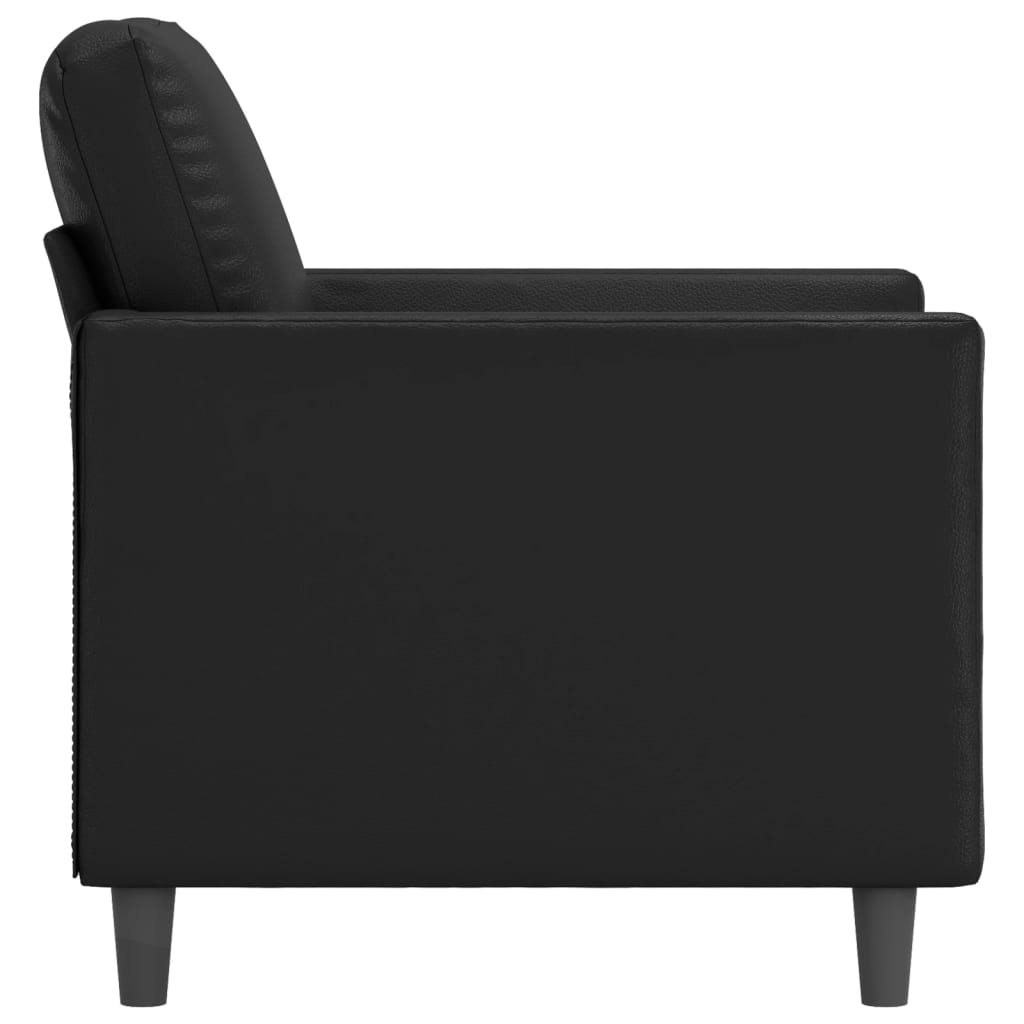 Black Faux Leather Sofa Chair F28120