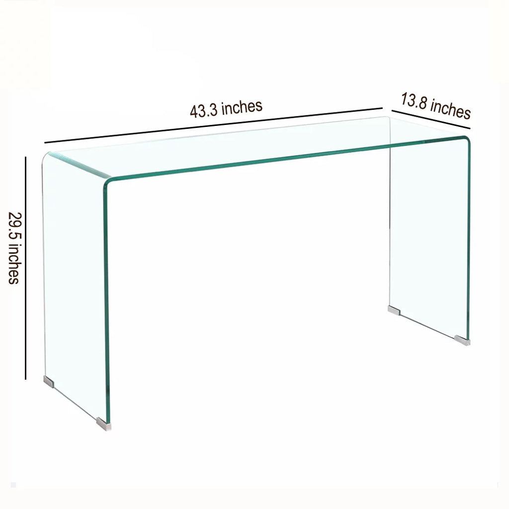 Transparent Tempered Glass Console Table W286010