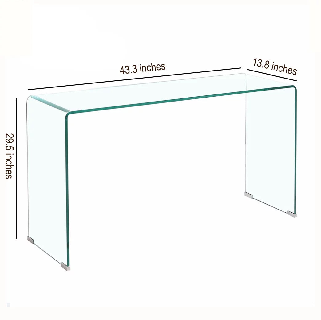 Transparent Tempered Glass Console Table W286010