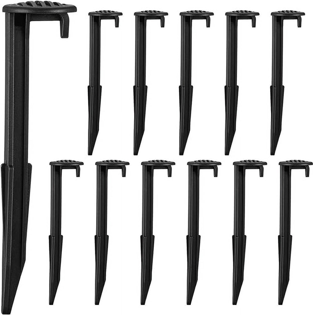 12 Pieces 5.7 Inch Black Plastic Tent Stakes H70715