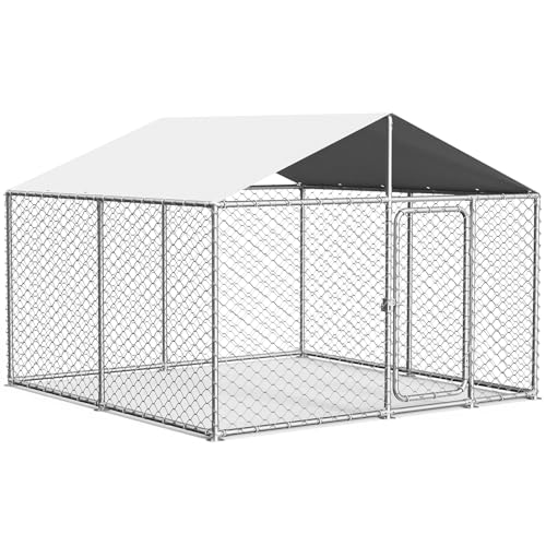 Extra Large Outdoor Dog Kennel with Waterproof Cover and Security Lock H898225