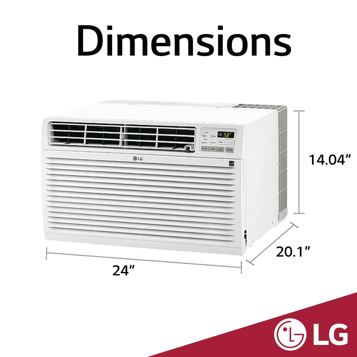 10,000 BTU 230-Volt Through-the-Wall Air Conditioner with Heater, White T205
