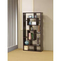 Brown Bookshelf with Rectangular Shelves R342208
