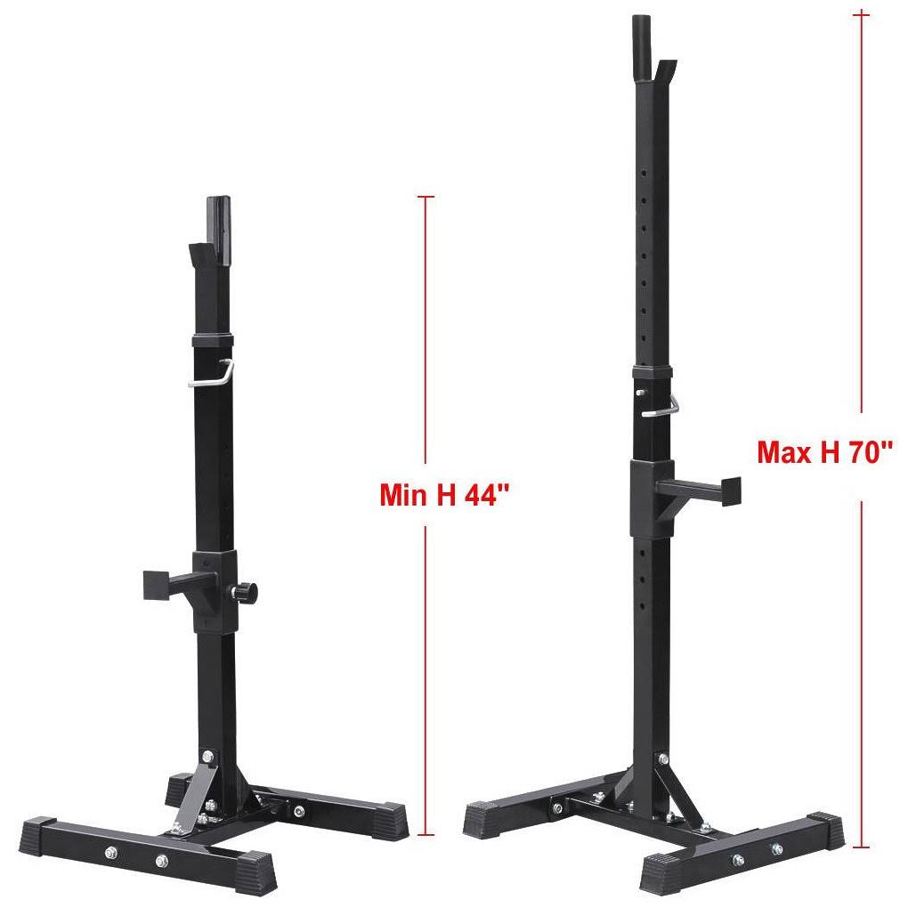 2pcs Adjustable Solid Steel Squat Stands V773