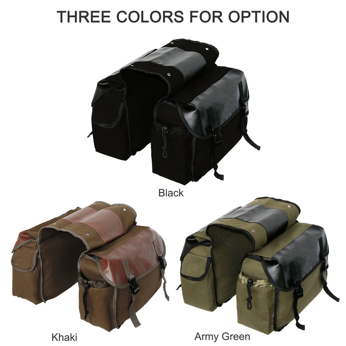 Waterproof Canvas Motorbike Saddle Bag K7880