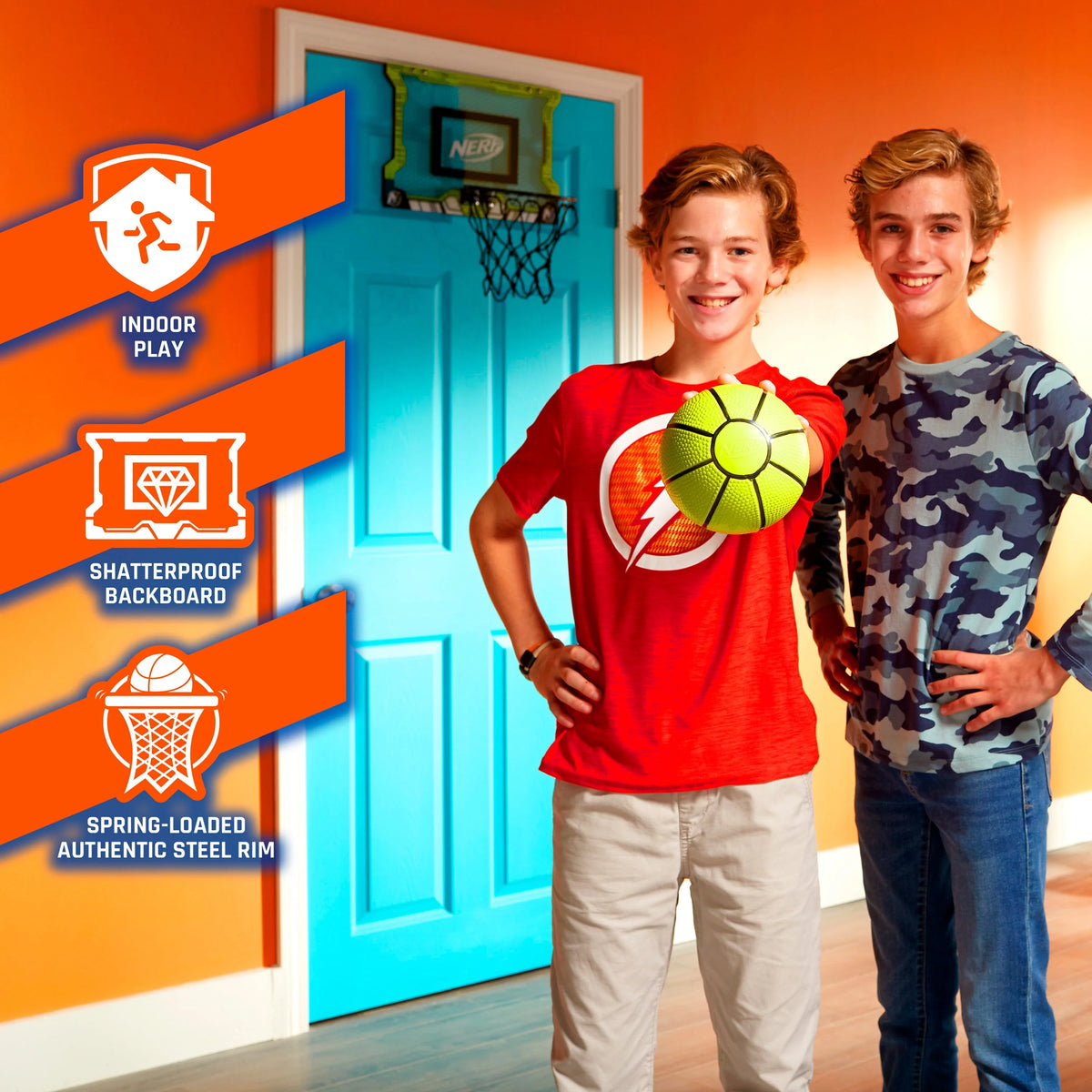 Over the Door Basketball Hoop with Mini Ball U9894