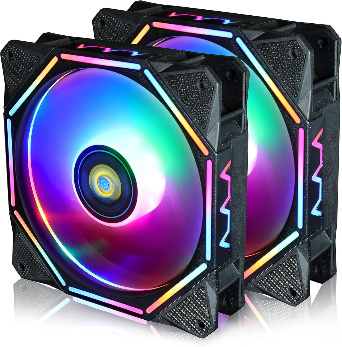120mm RGB LED Case Fan 2Pack H9661