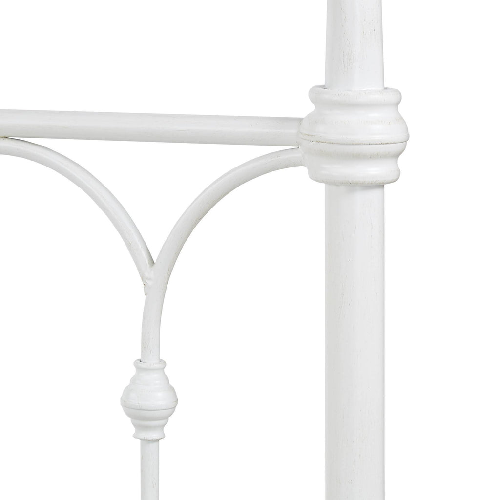 Antique White Metal Bed J60671