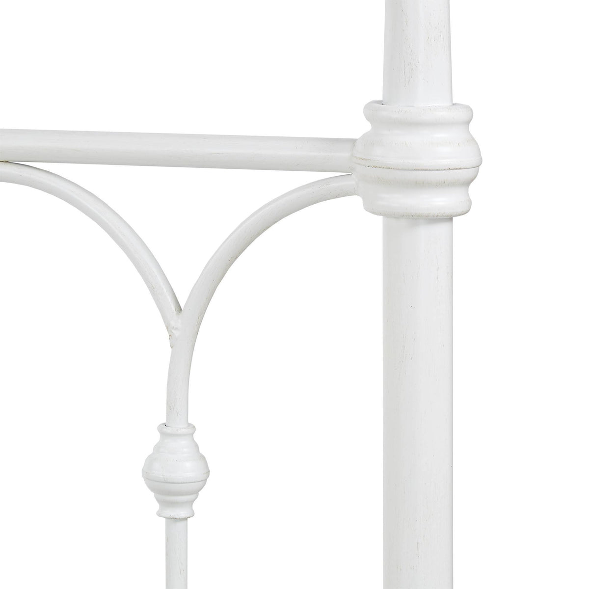 Antique White Metal Bed J60671