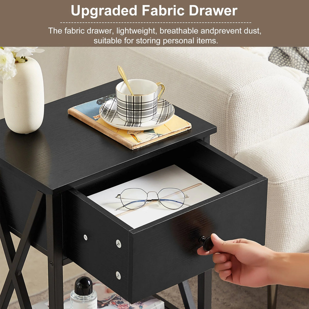 3-Piece Upholstered Bed Frame and 2 Nightstand Z727