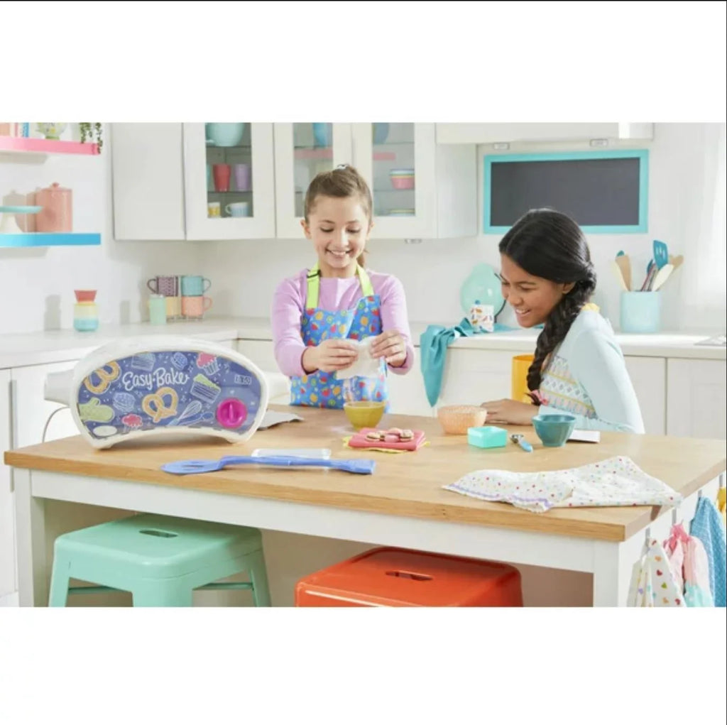 Easy Bake Oven Set with Baking Accessories - 4 Refill mixes (Red Velvet Strawberry Cupcakes, Donut, Pizza and Whoopie Pies), Unicorn Sprinkles Q211