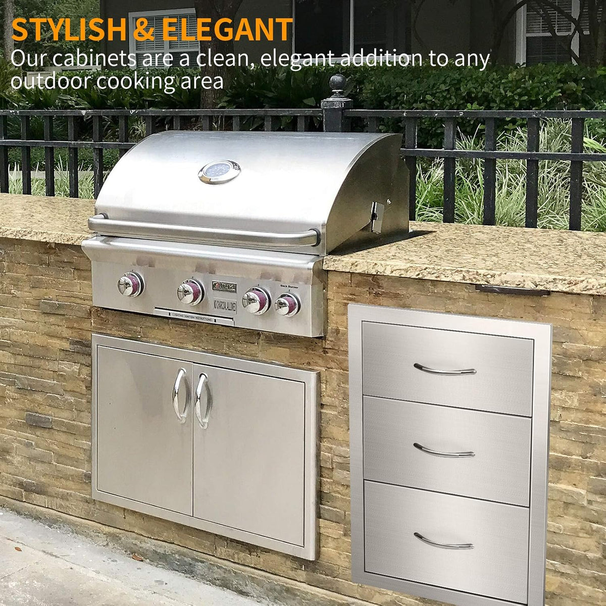 Stainless Steel Outdoor Barbecue Drawers G245757