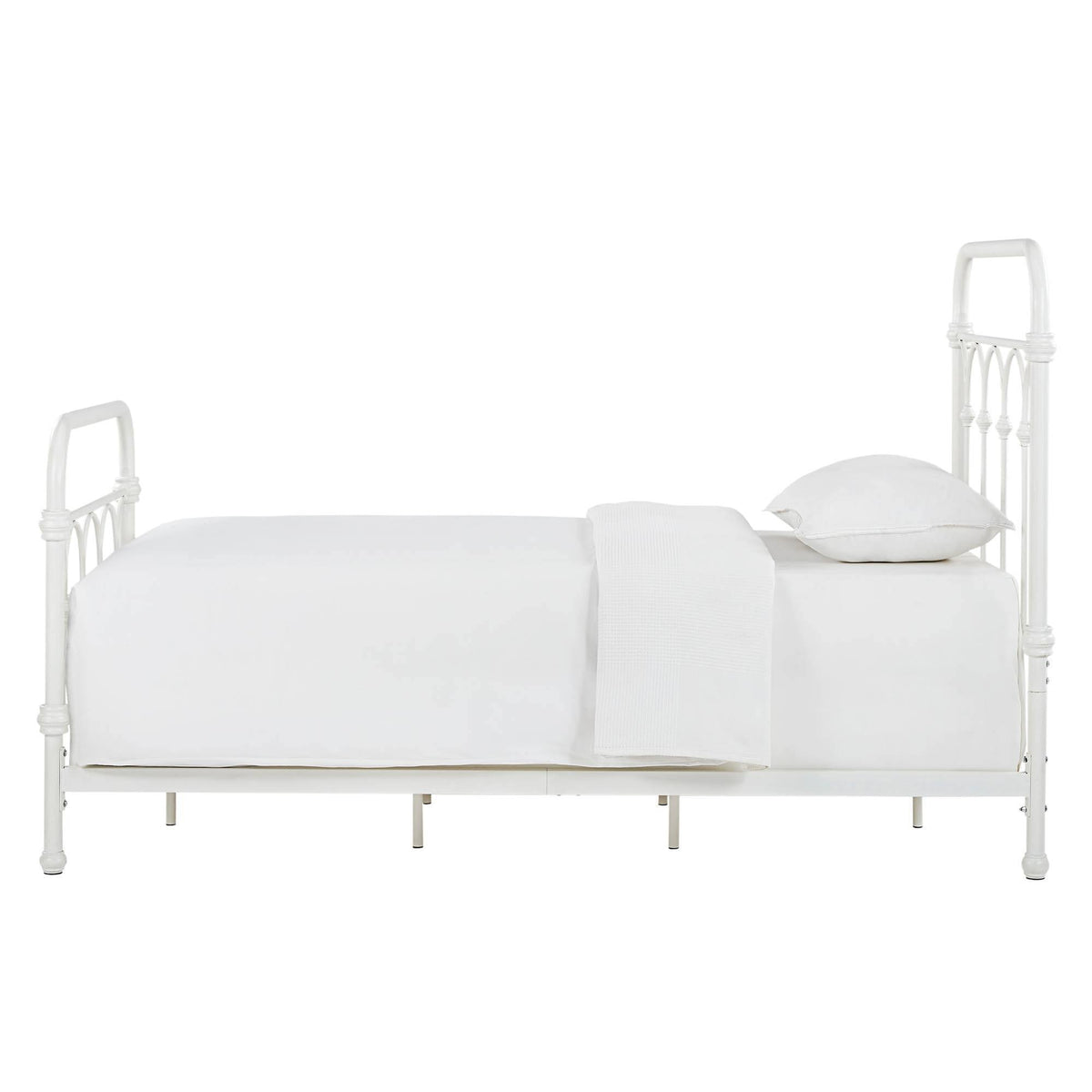 Antique White Metal Bed J60671