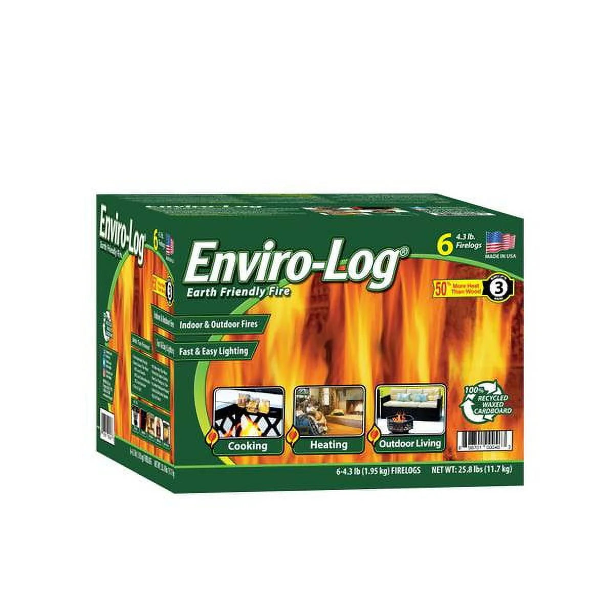 6 Count 4.3 lb Firelogs L474