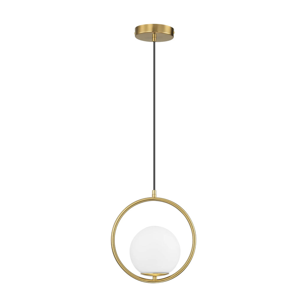1-Light Globe Glass Geometric Pendant H9439