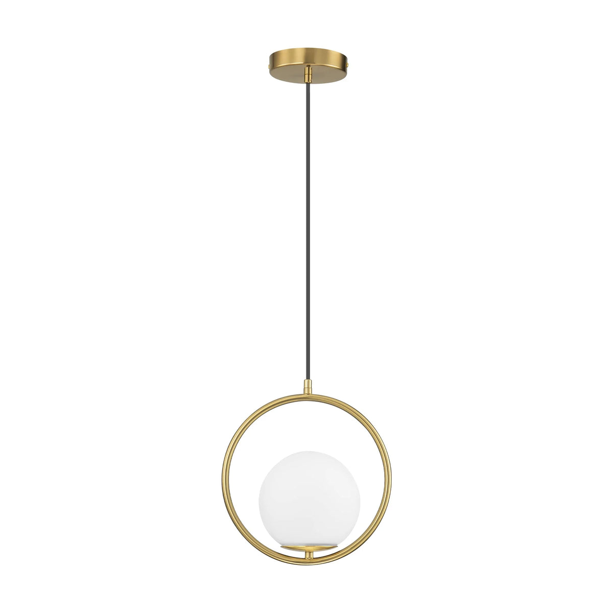 1-Light Globe Glass Geometric Pendant H9439