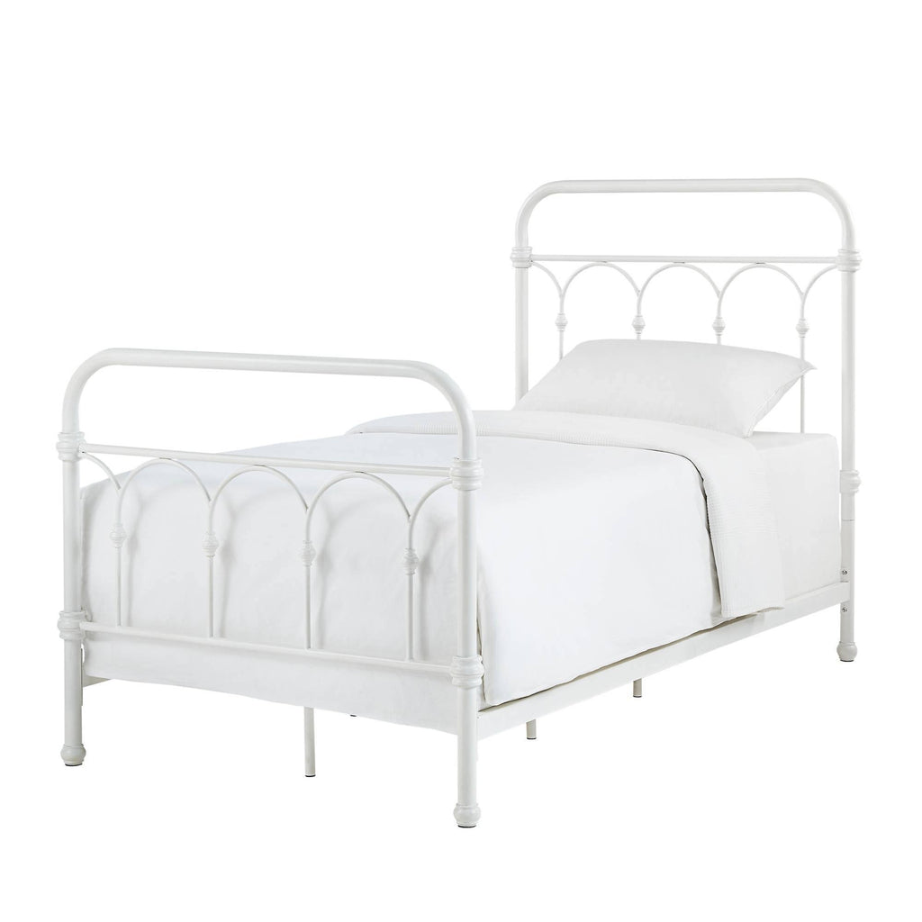 Antique White Metal Bed J60671