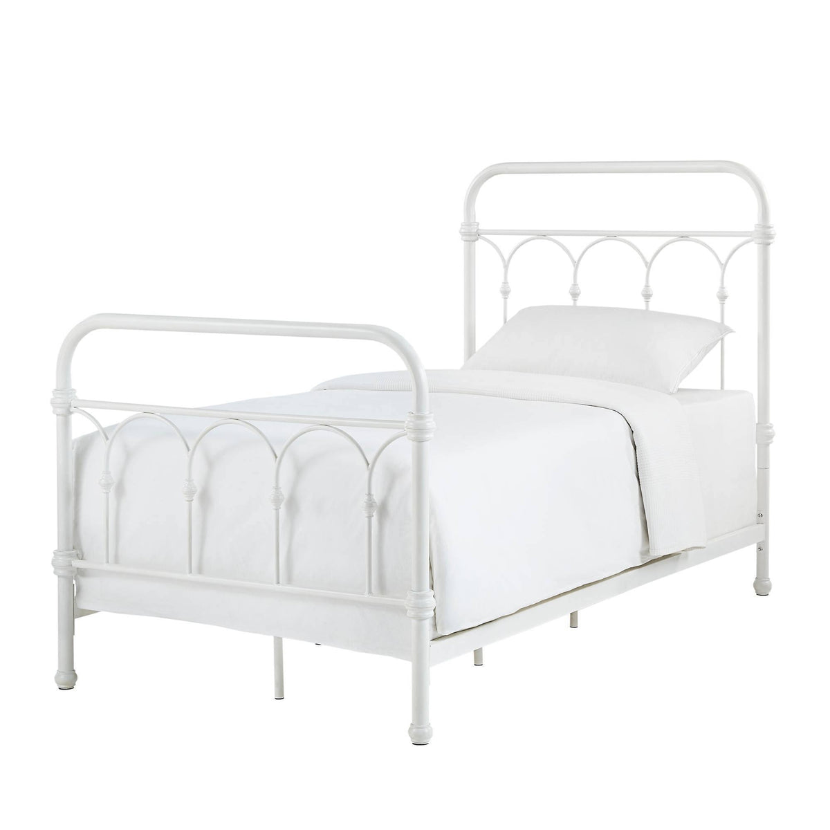 Antique White Metal Bed J60671