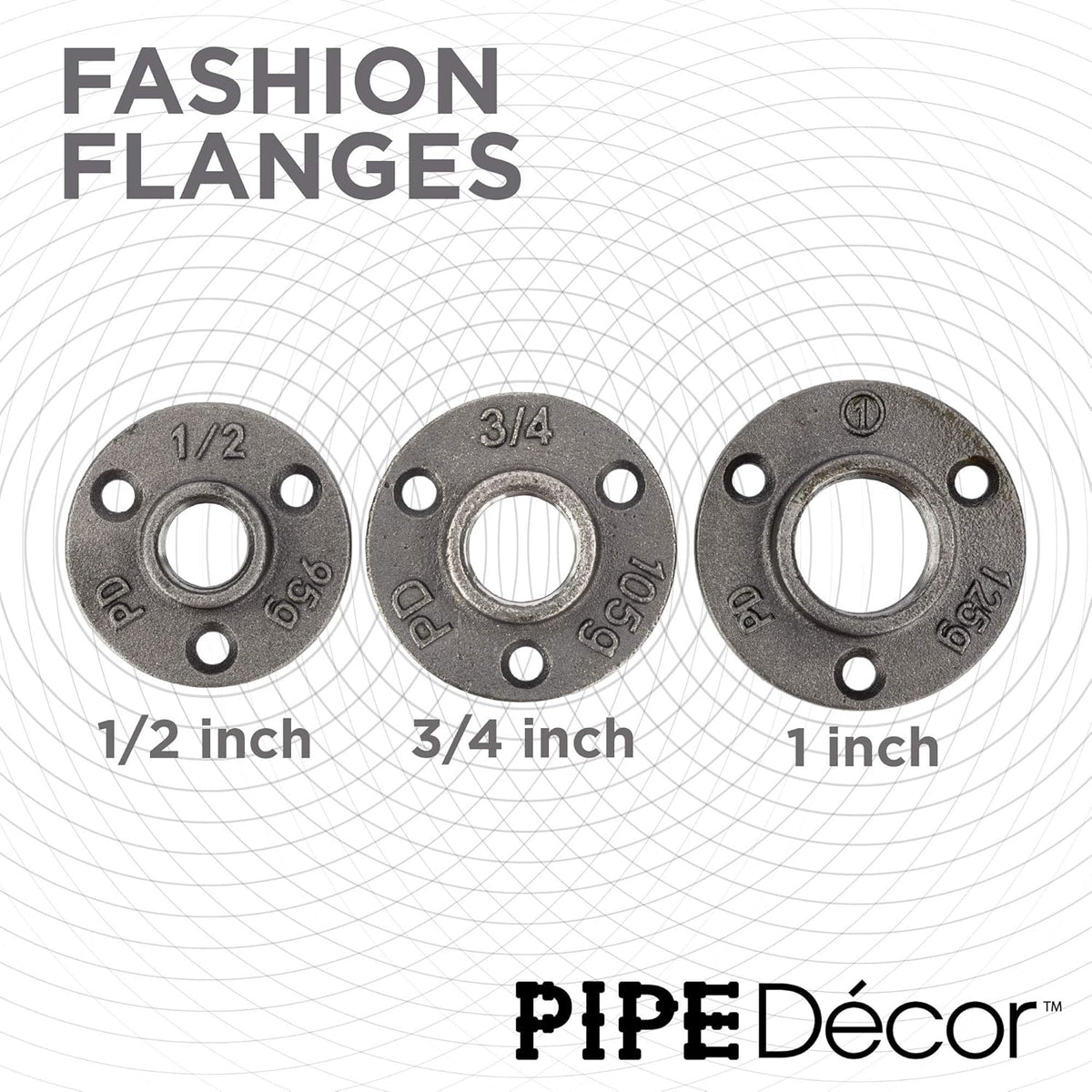 1 Inch Black Malleable Cast Iron Floor Flange 10 Pack W826423