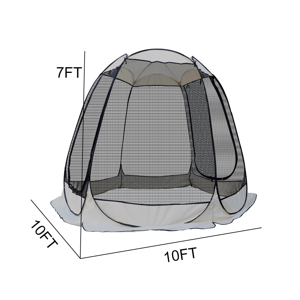 10’ x 10’ Black Mesh Screen Camping Tent Q607