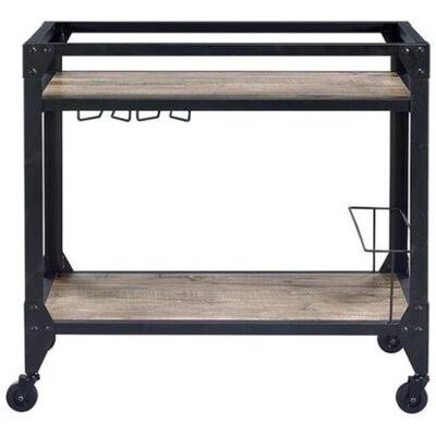 Rustic Oak Serving Cart F893