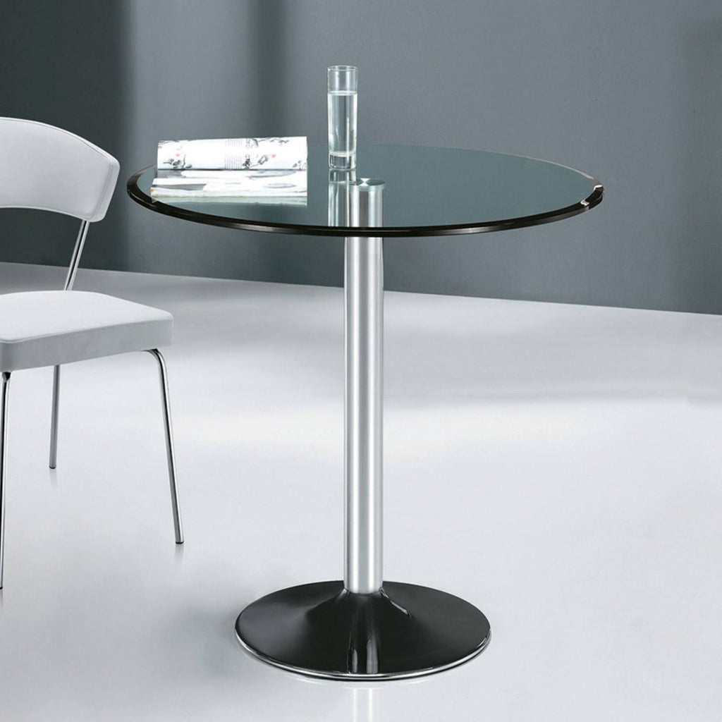 Chrome Clear Glass Dining Table F105774